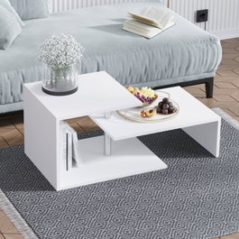 Hanah Home Dilek - Mesa de centro blanca